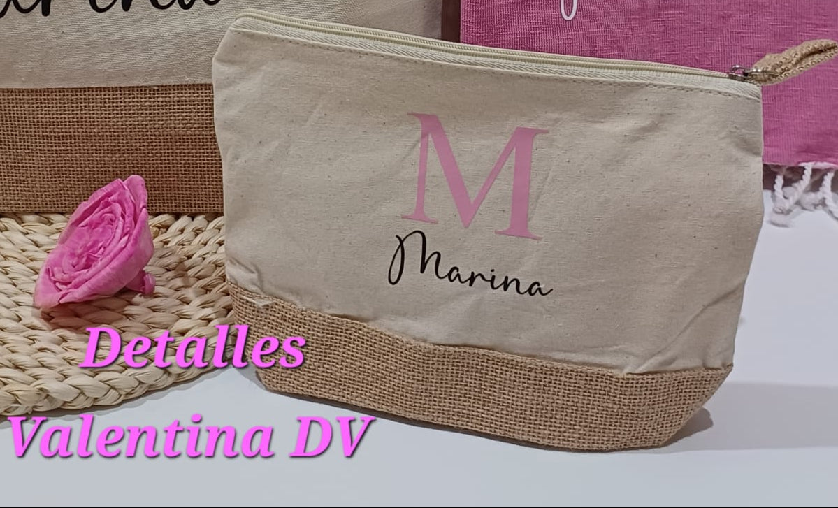 Neceser algodón y yute personalizado