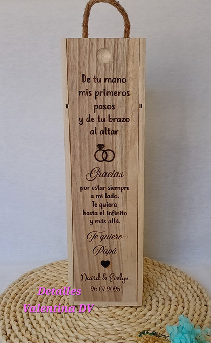 Caja de vino personalizada