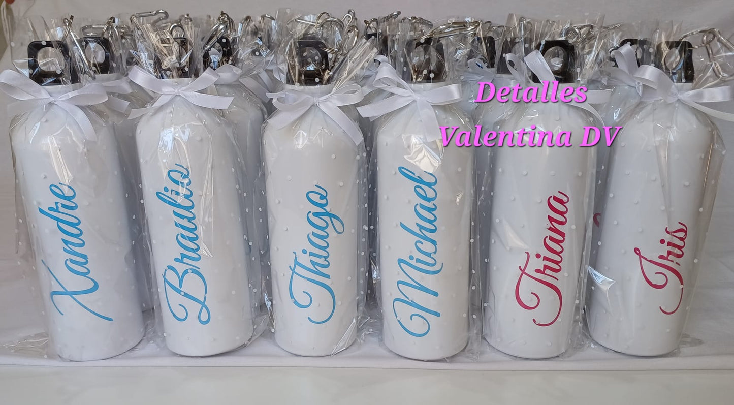 Bidón blanco con nombre 800 ml