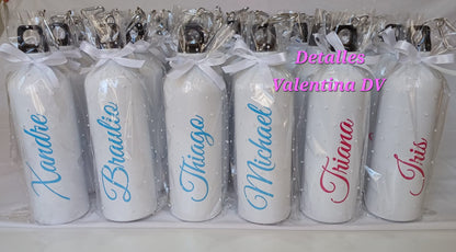 Bidón blanco con nombre 800 ml