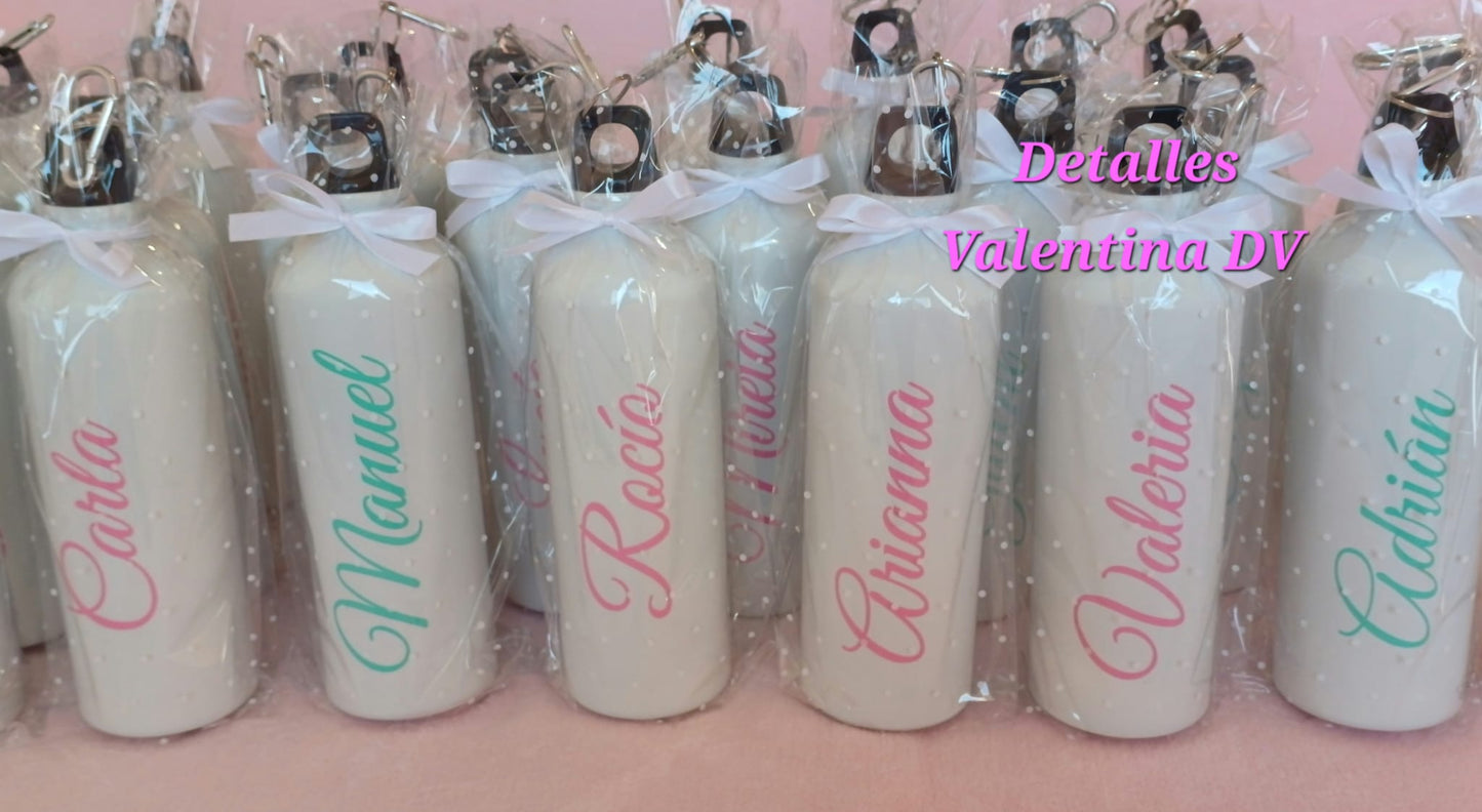 Bidón blanco con nombre 800 ml