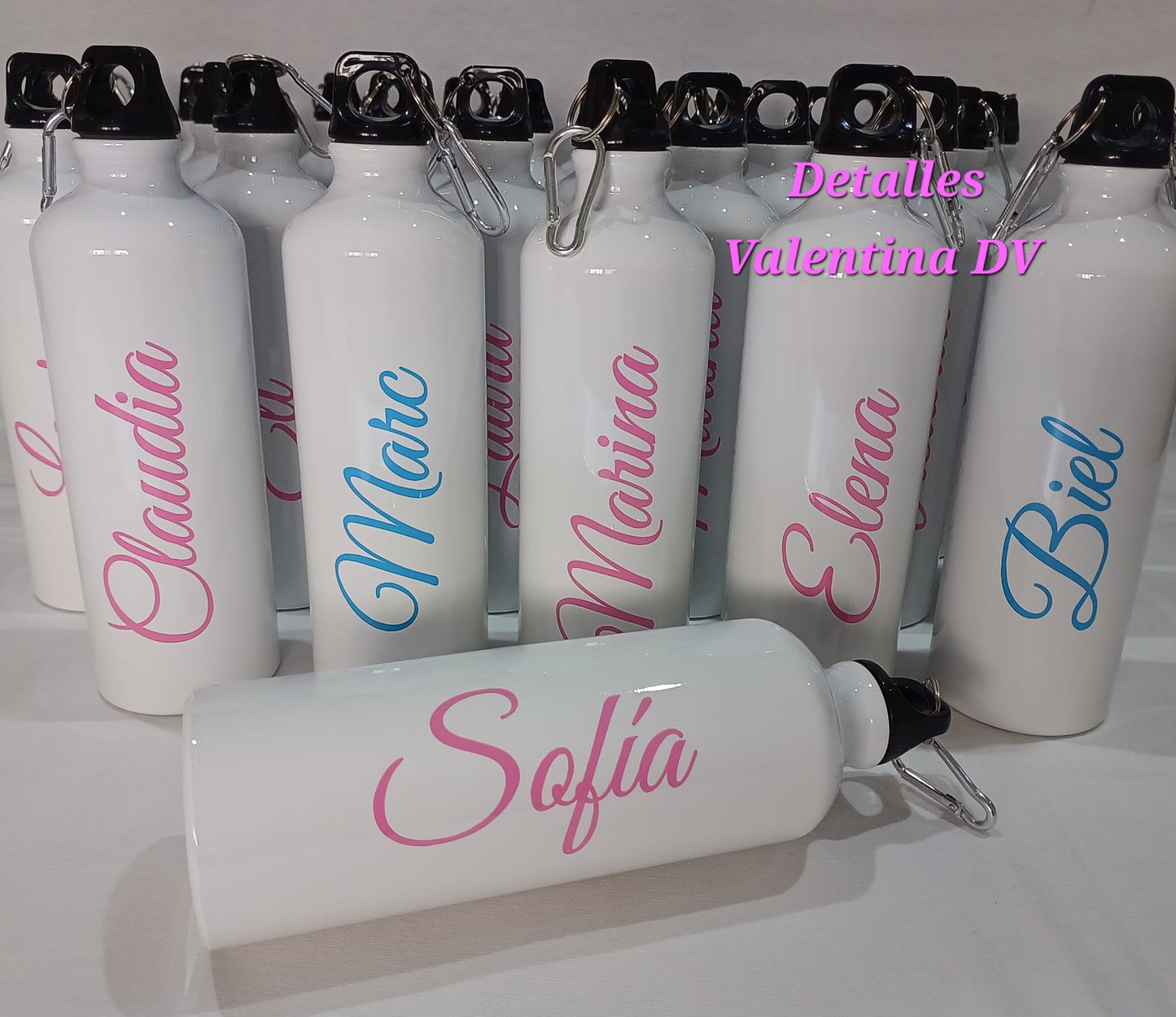 Bidón blanco con nombre 800 ml