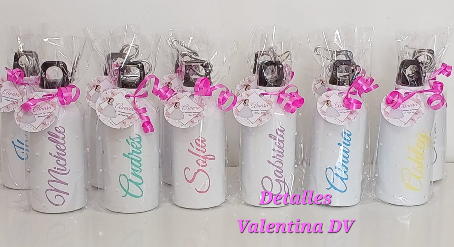 Bidón blanco con nombre