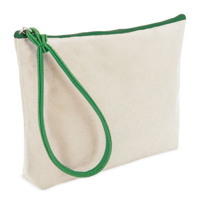 Neceser personalizado algodón con cremallera y tirador de color