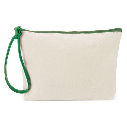 Neceser personalizado algodón con cremallera y tirador de color