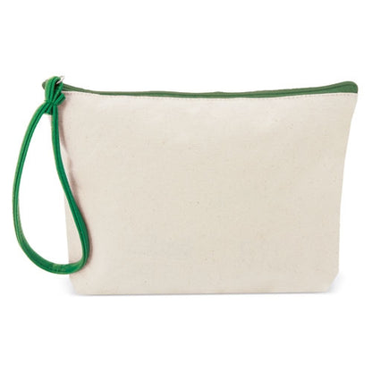 Neceser personalizado algodón con cremallera y tirador de color