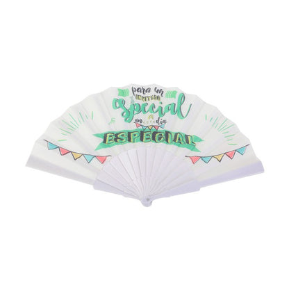 Abanico de tela frases