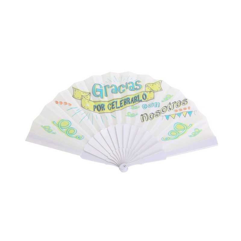 Abanico de tela frases