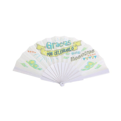 Abanico de tela frases