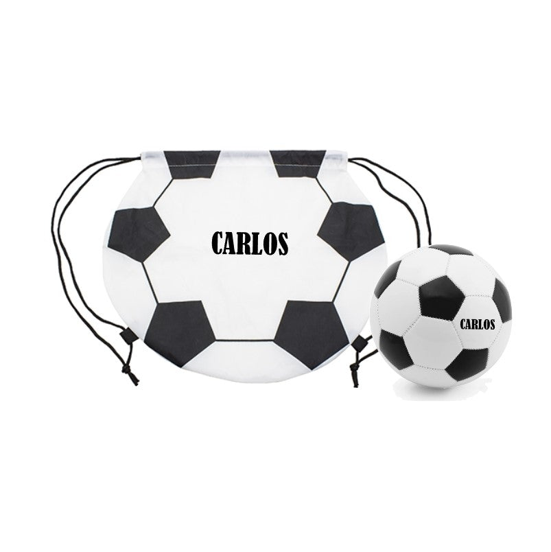 Pack balón de fútbol con mochila personalizados