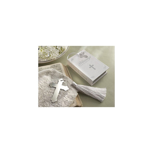 Punto de libro cruz plateado "Bendiciones"