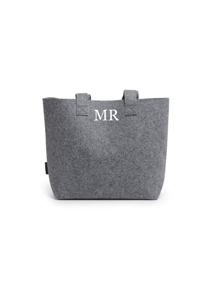 Bolso de fieltro gris