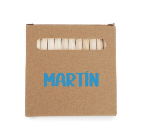 Caja con 12 colores personalizada