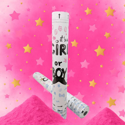 Cañón confetis revelación Rosa Niña