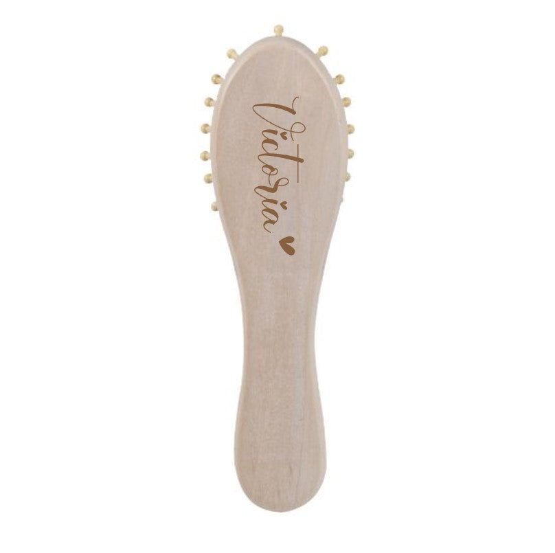 Cepillo personalizado de púas fabricado en madera