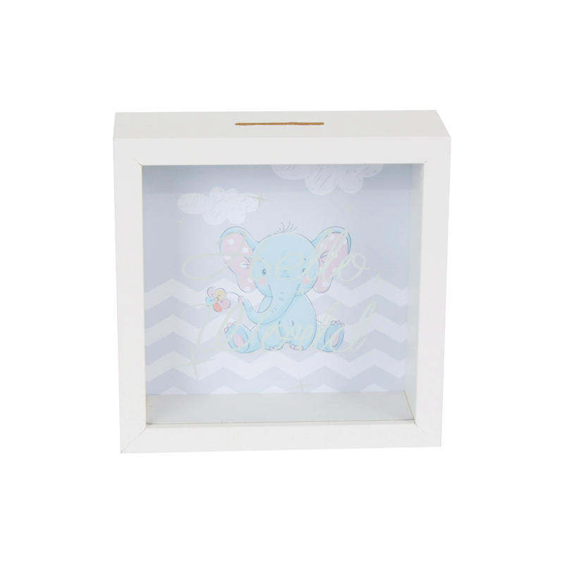 Hucha de madera "Elefante" bautizo