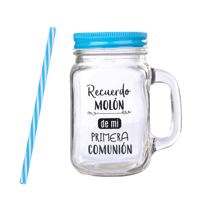 Jarra cristal con caña "Recuerdo molón"