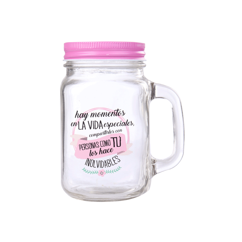Jarra de cristal con caña "Momentos especiales"