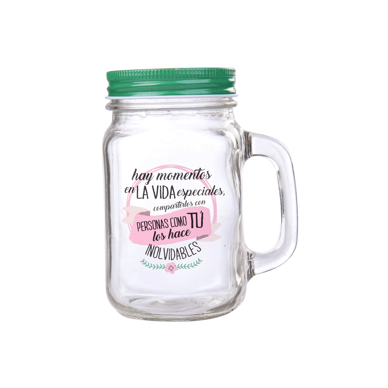 Jarra de cristal con caña "Momentos especiales"
