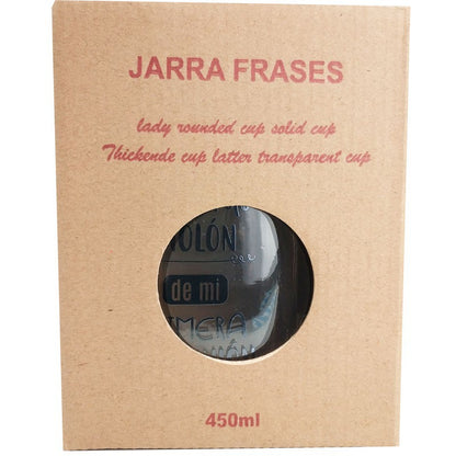 Jarra cristal con caña "Recuerdo molón"