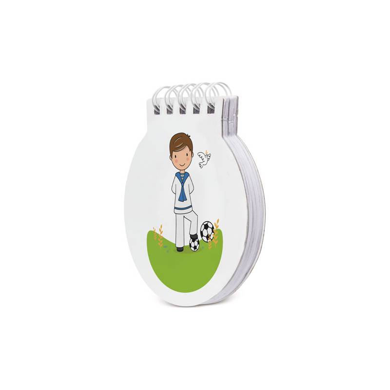 Libreta anillas comunión niño