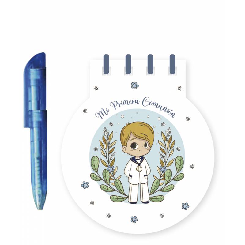 Mi primera comunión libreta + boli en bolsita