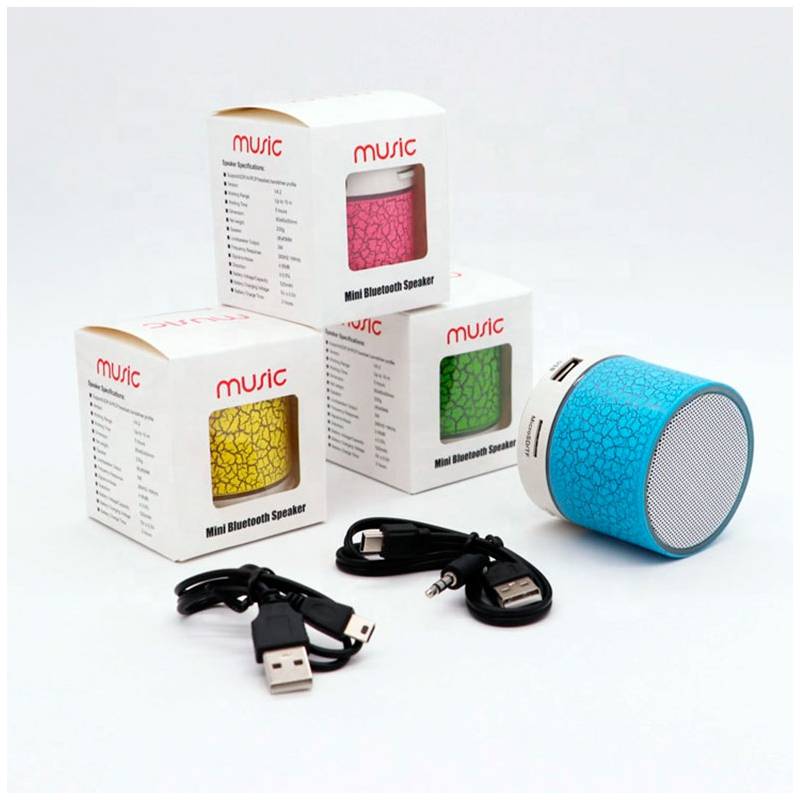 Mini Altavoz Bluetooth con luz led + radio + usb  personalizado