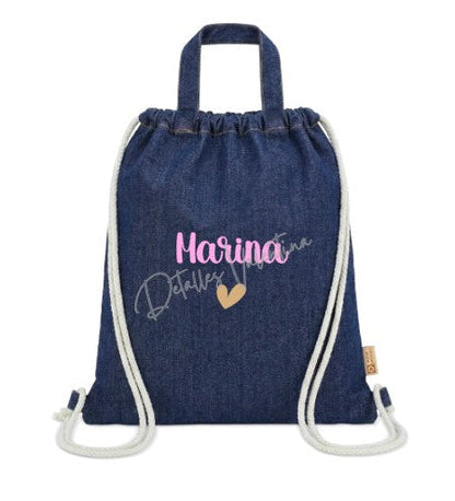 Bolsa mochila vaquera personalizada