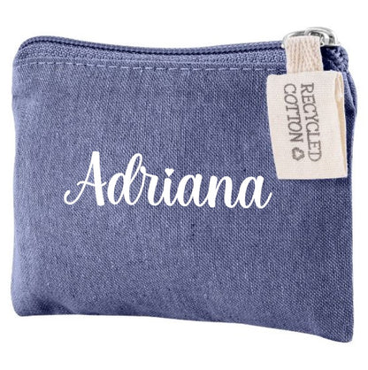 Monedero personalizado de algodón en tres colores