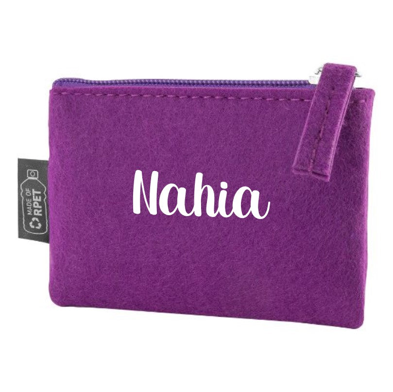Monedero personalizado de fieltro