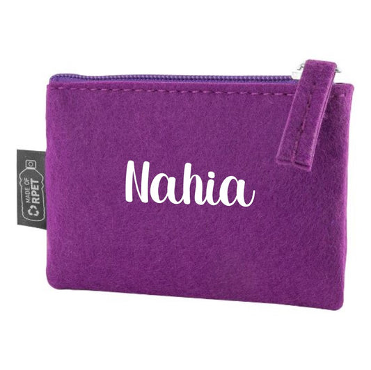 Monedero personalizado de fieltro