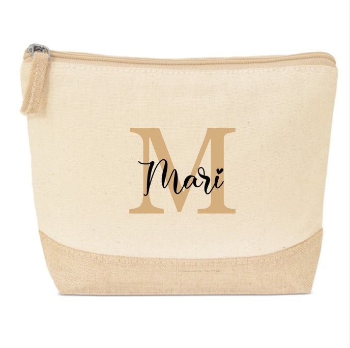 Neceser algodón y yute personalizado