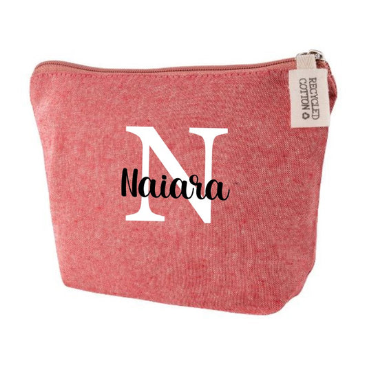 Neceser personalizado de algodón reciclado
