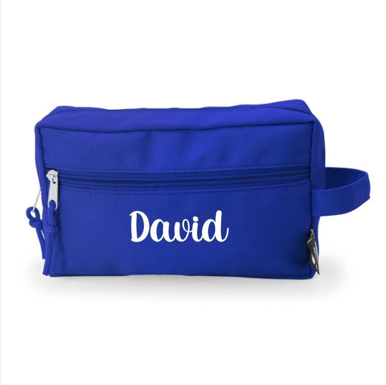 Neceser de color personalizado de poliéster con cremallera y tirador a juego