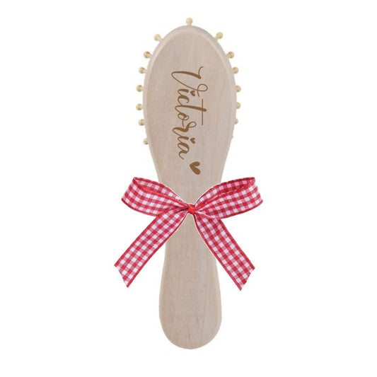 Cepillo personalizado de púas fabricado en madera