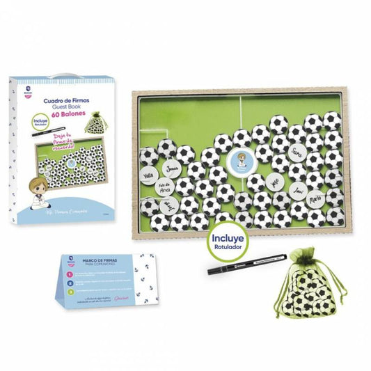 Cuadro de firmas fútbol comunión