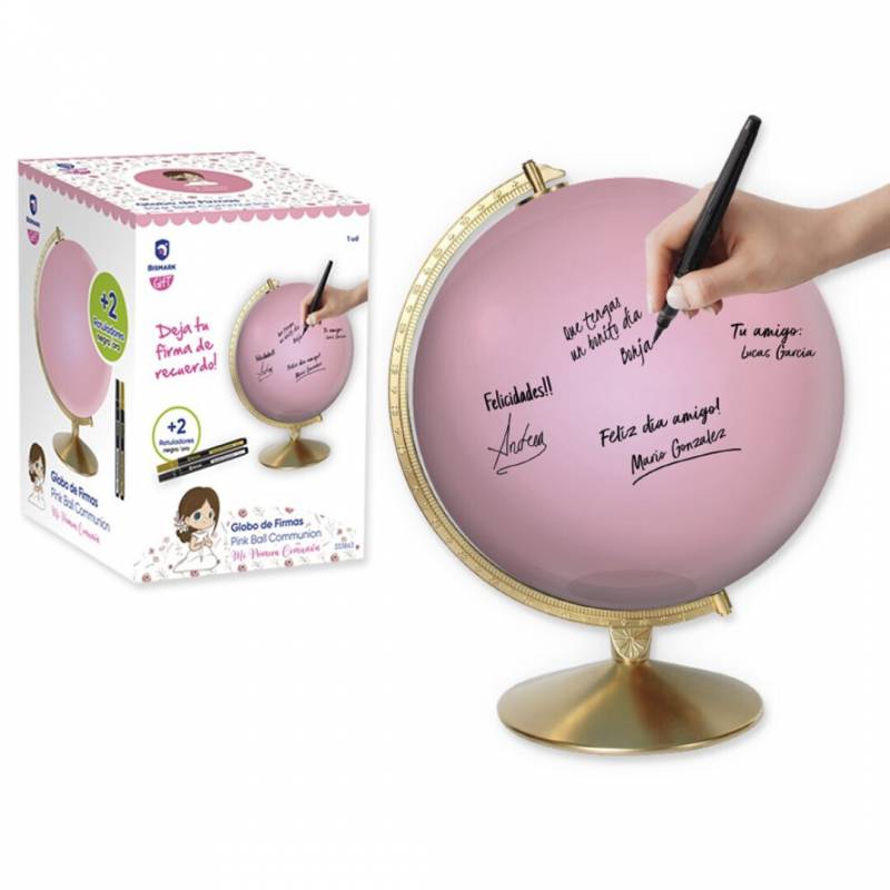 Libro de firmas bola del mundo comunión