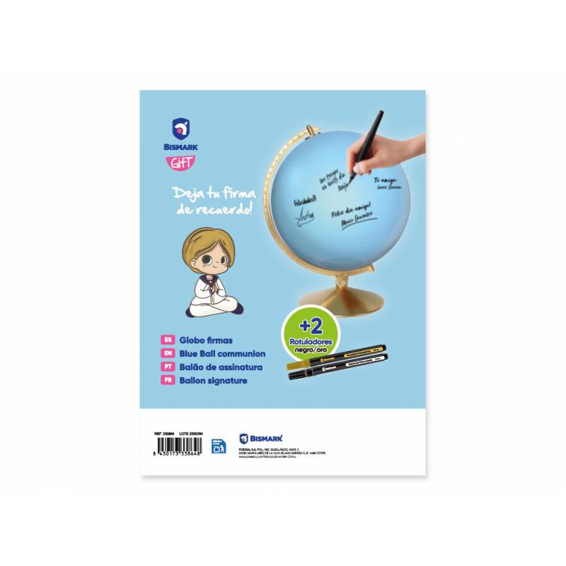 Libro de firmas bola del mundo comunión