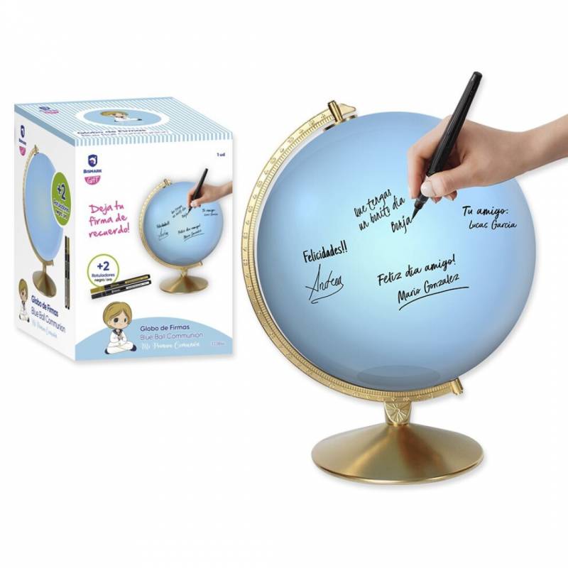 Libro de firmas bola del mundo comunión