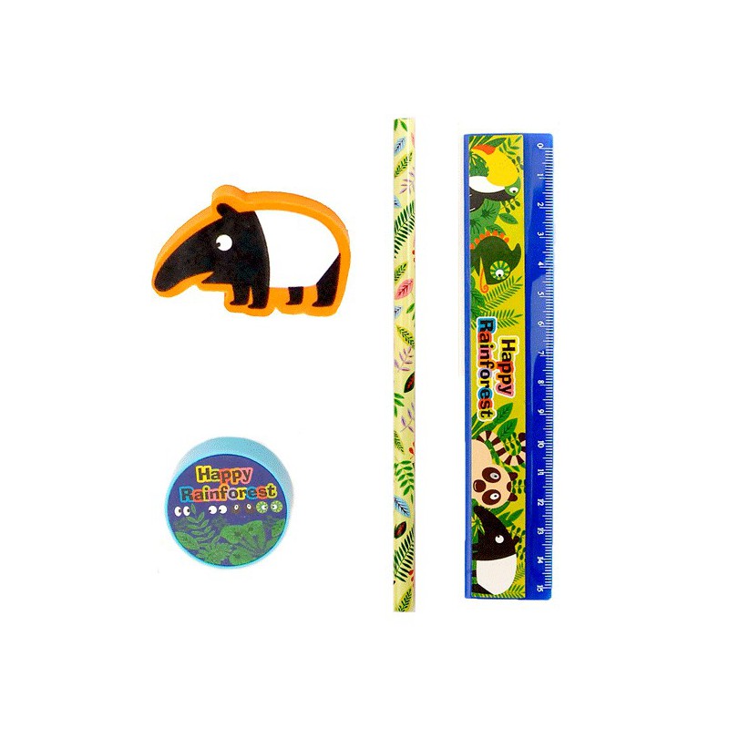 Set de 4 piezas papelería "animales"