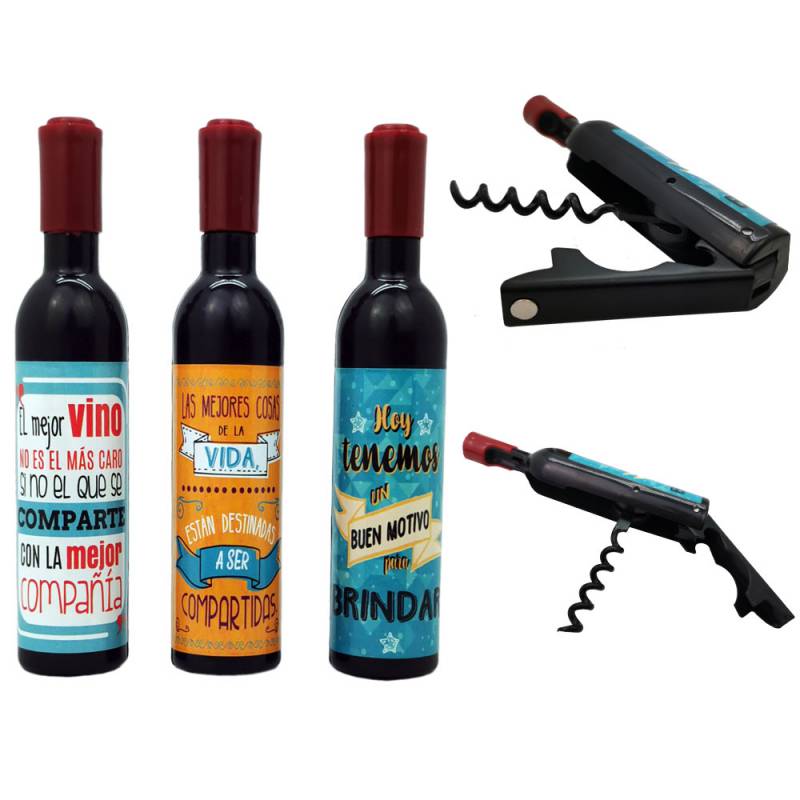 Sacacorchos abridor magnético frases