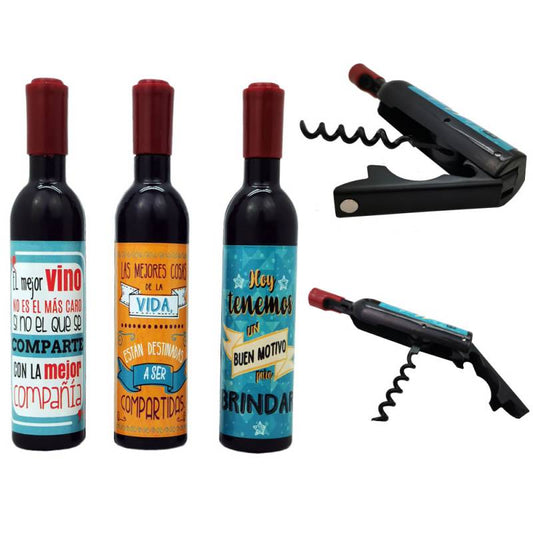 Sacacorchos abridor magnético frases