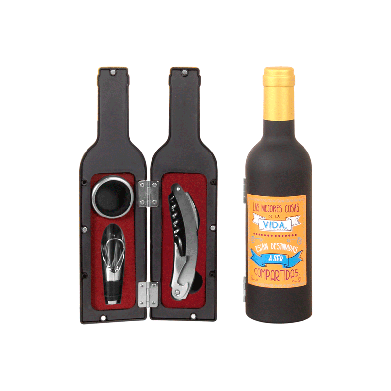 Set de 3 piezas de vino "Las mejores cosas"