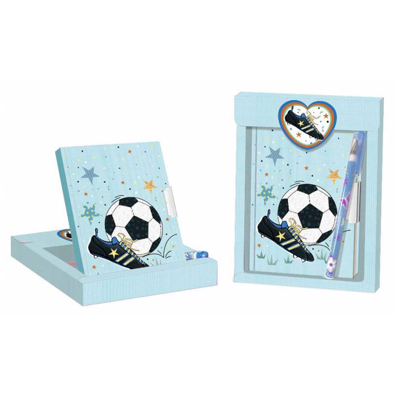 Set de regalo diario + bolígrafo fútbol