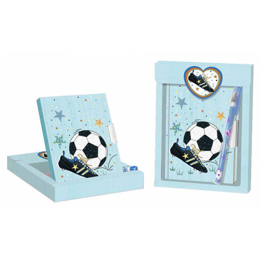 Set de regalo diario + bolígrafo fútbol