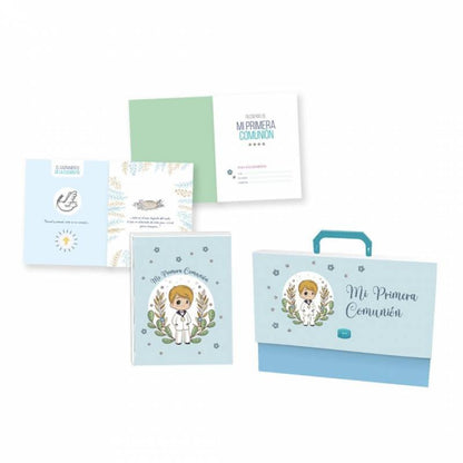 Set maletín libro de comunión, fotos y firmas