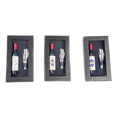Set sacacorchos magnético + tapón de vino carta men