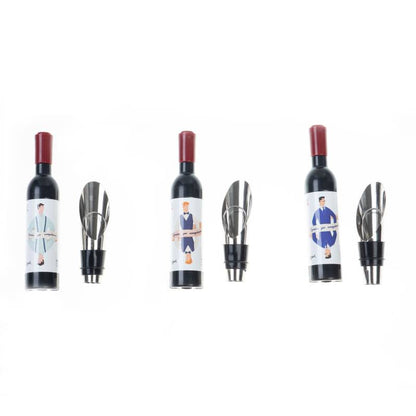 Set sacacorchos magnético + tapón de vino carta men