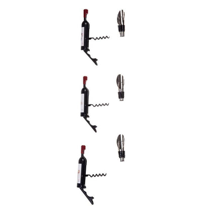 Set sacacorchos magnético + tapón de vino carta men